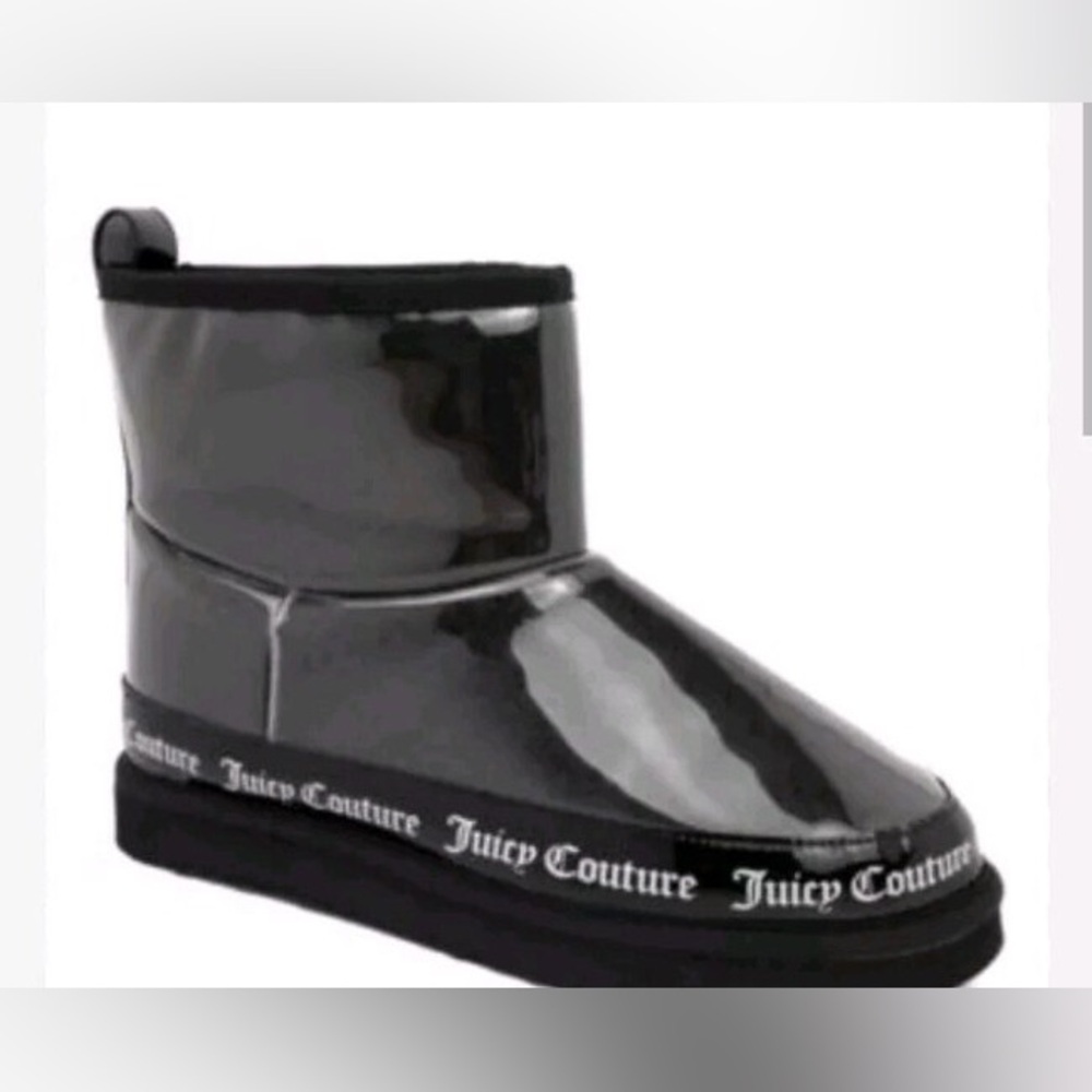 NWT Juicy Couture Klash Winter Boots Faux Fur Lined Sz 8 Black Y2K